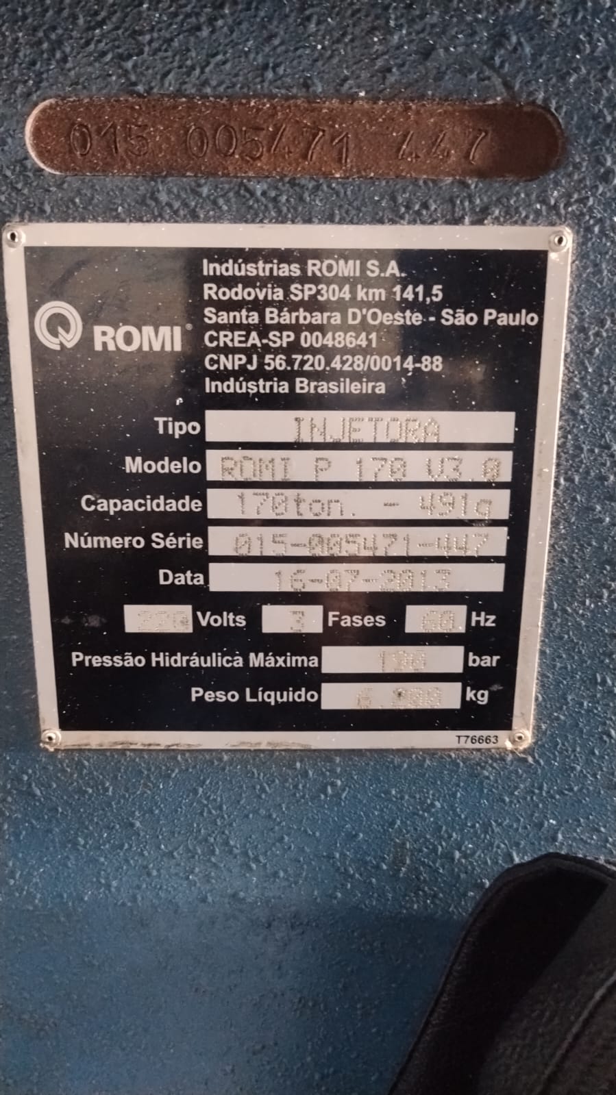 Injetora Romi 170 ton
